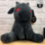 black goat with horns plushie