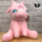 pink goat with horns plushie